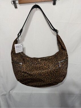 Lululemon SOLD OUT NWT large leopard slouchy sling bag 13L